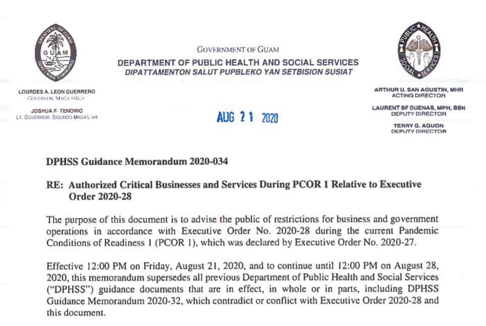 Download Public Health's PCOR 1 guidance memo