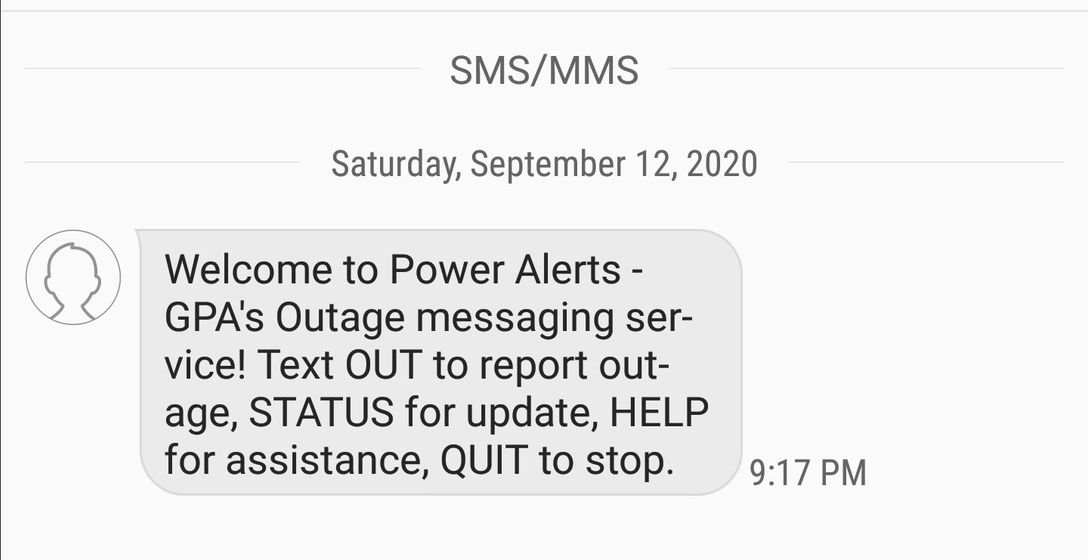 Gpa Launches Sms Based Power Outage Alert Service Kuam Com Kuam News On Air Online On Demand