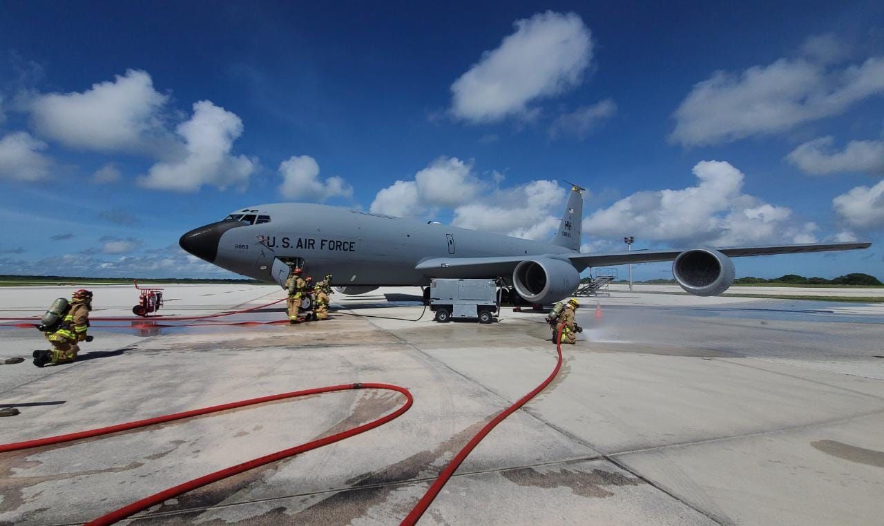 Andersen AFB responders train on aircraft emergency response