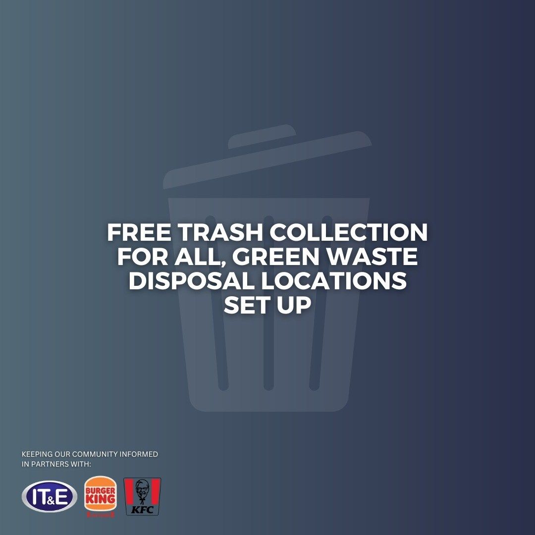 Free trash collection for all, green waste disposal locations set