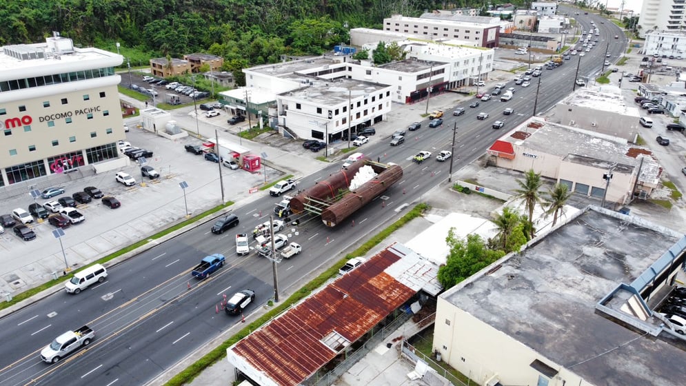 Barge blocks most of Marine Corps Drive for several hours - Vimarsana News