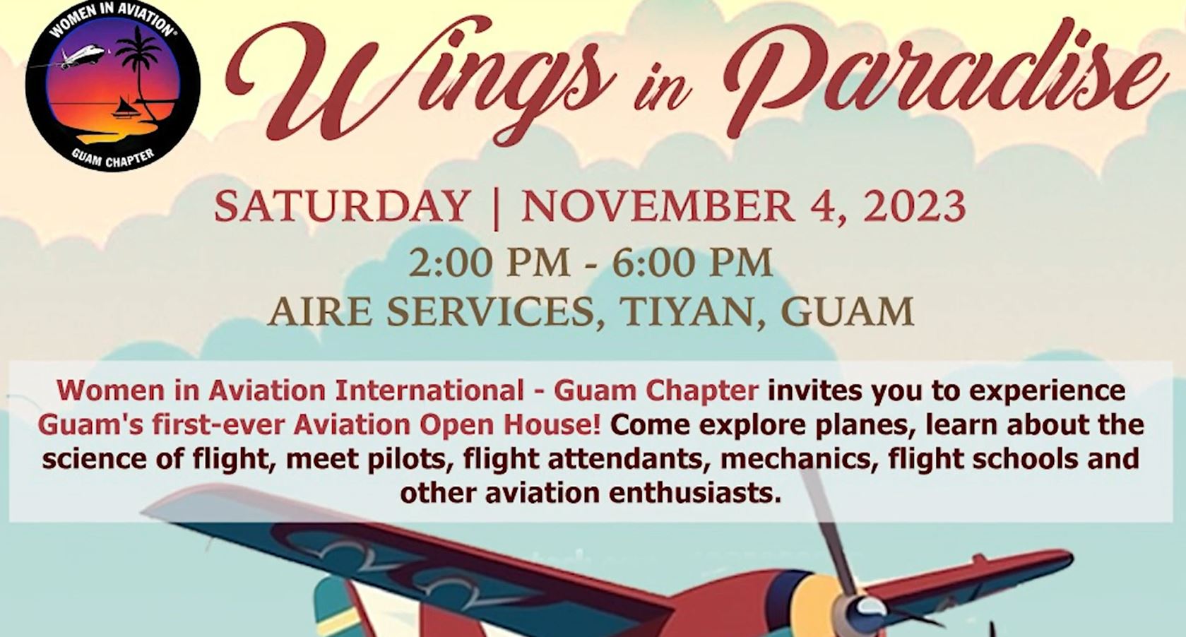 Aviation open house set for this weekend in Tiyan - Vimarsana News
