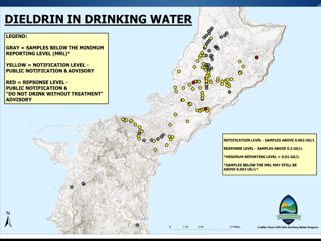 Banned pesticide 'Dieldrin' discovered in Guam's drinking water - Vimarsana News