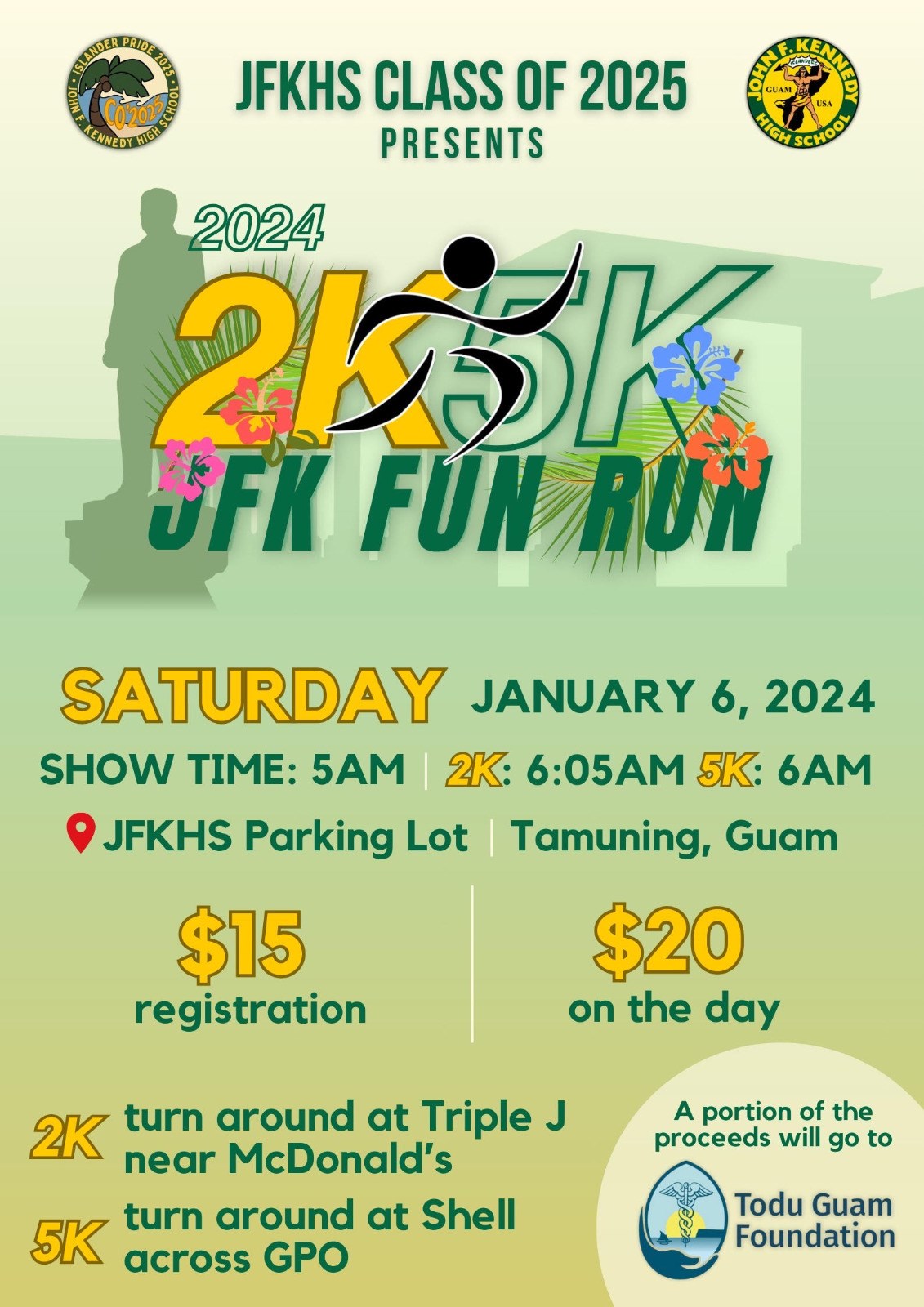 JFK's presents the 2K/5K fun run News On Air. Online