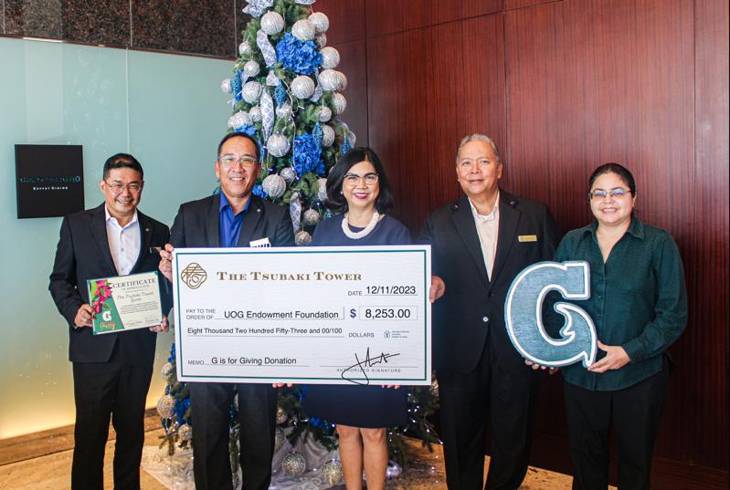 Tsubaki Tower donates over $8,000 to UOG 'G is for Giving' campaign - KUAM.com-KUAM News: On Air. Online. On Demand. - Vimarsana News