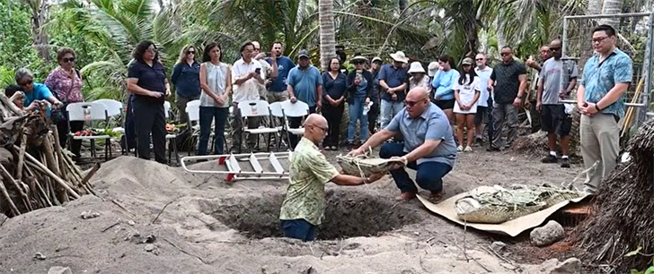 Ancient remains of three women reburied at Tarague beach - Vimarsana News