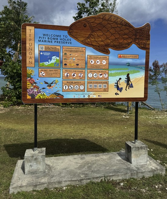 Tepungan beach park unveils sixth coastal sign - Vimarsana News