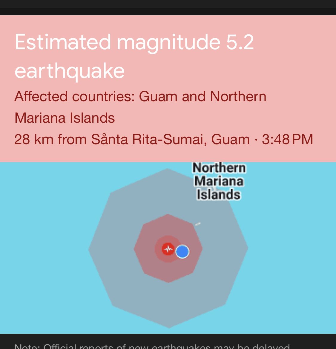 A 5.2 magnitude earthquake was recorded off the coast of Guam – KUAM.com