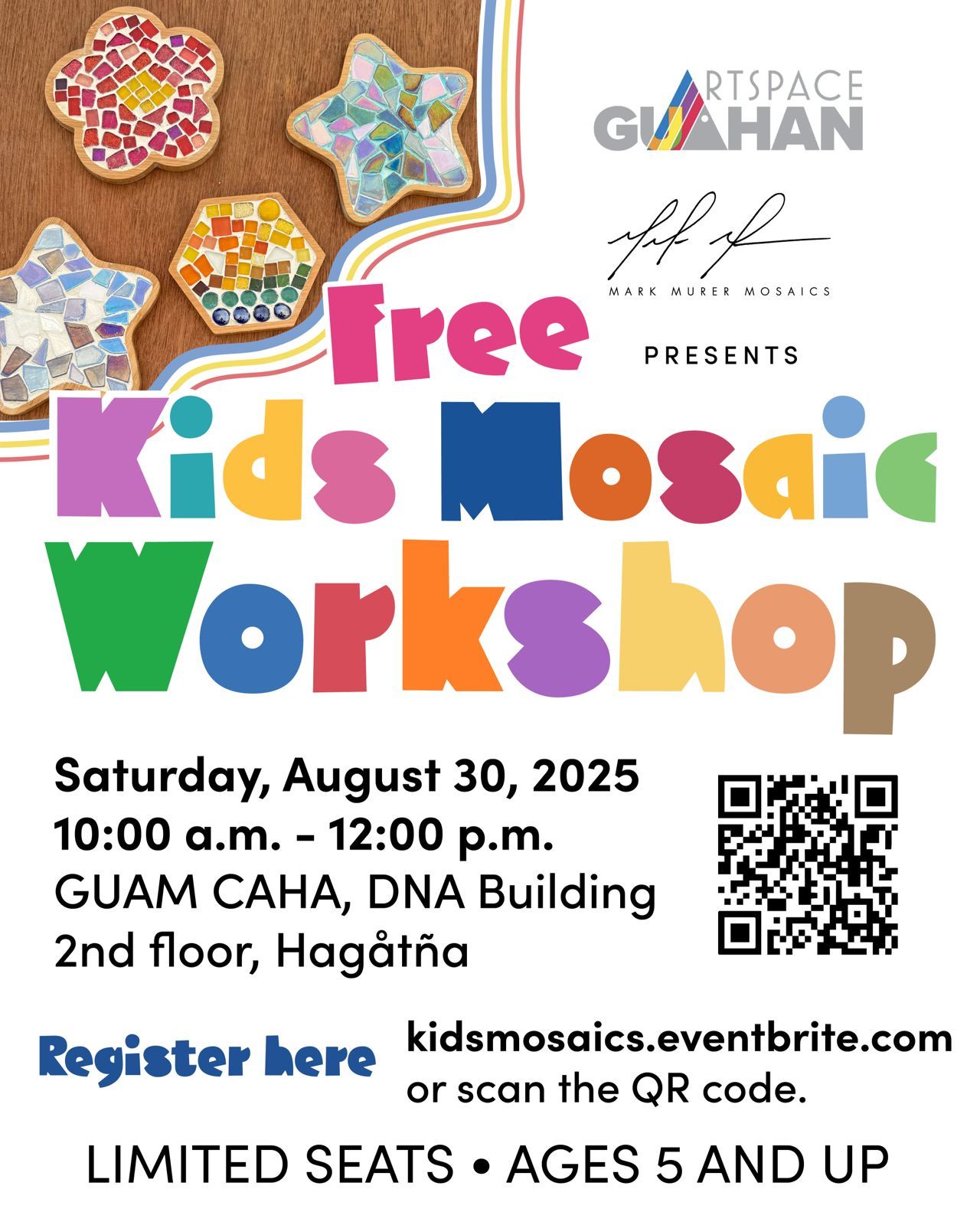 Artspace Guåhan hosts free Kids Mosaic workshop with local Artist Mark Murer