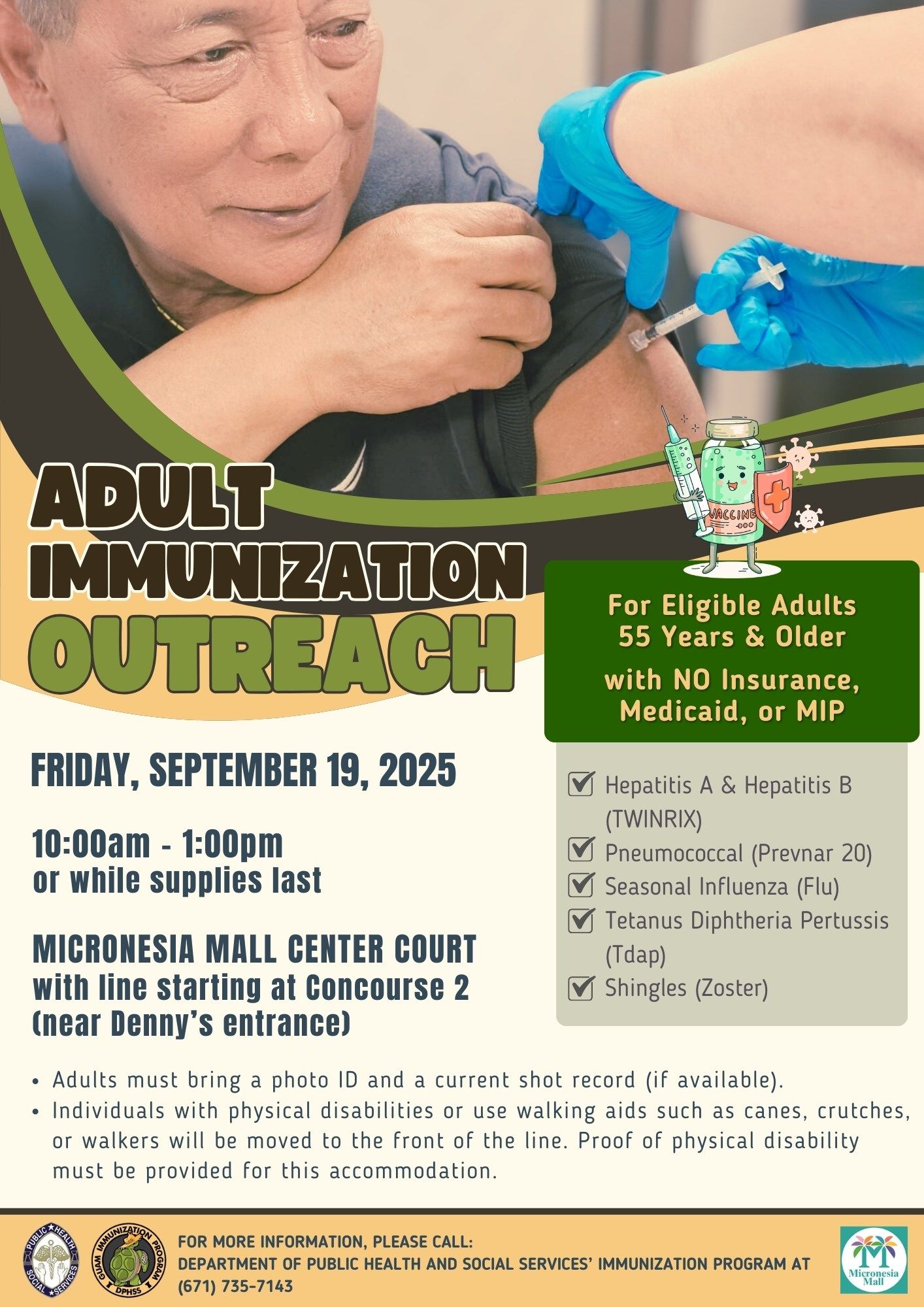 Public Health: Free Adult Immunization Outreach set for Sept. 19