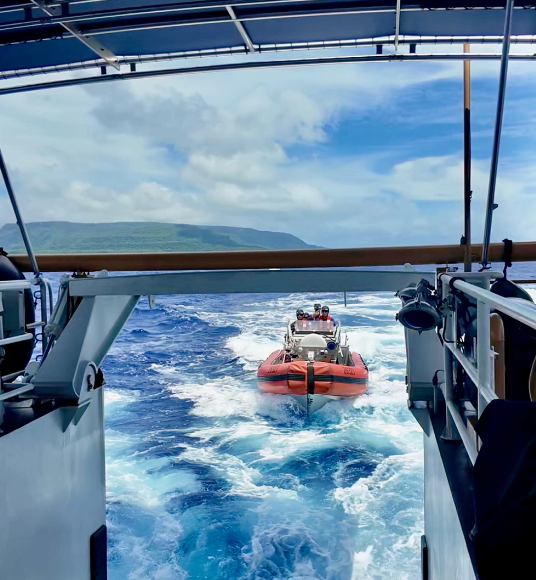 US Coast Guard Myrtle Hazard crew completes successful operational period, support GIUE in Tinian