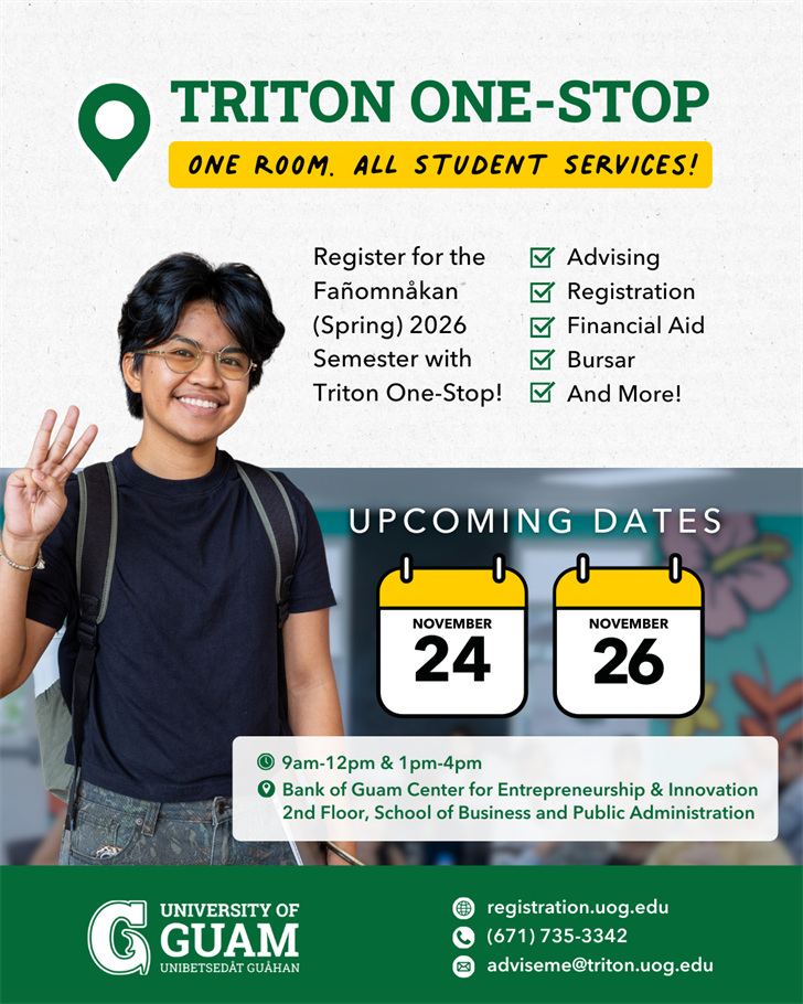 University of Guam early registration for Spring 2026 now open