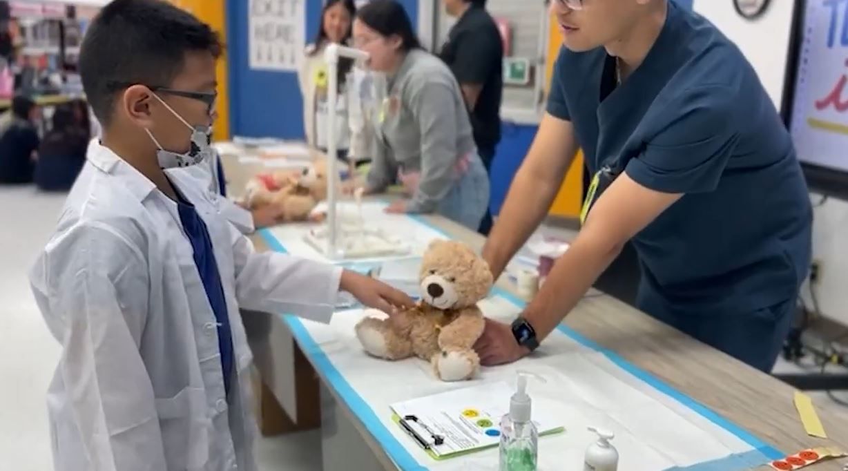Teddy Bear Island Clinic makes its way to M.U. Lujan Elementary School