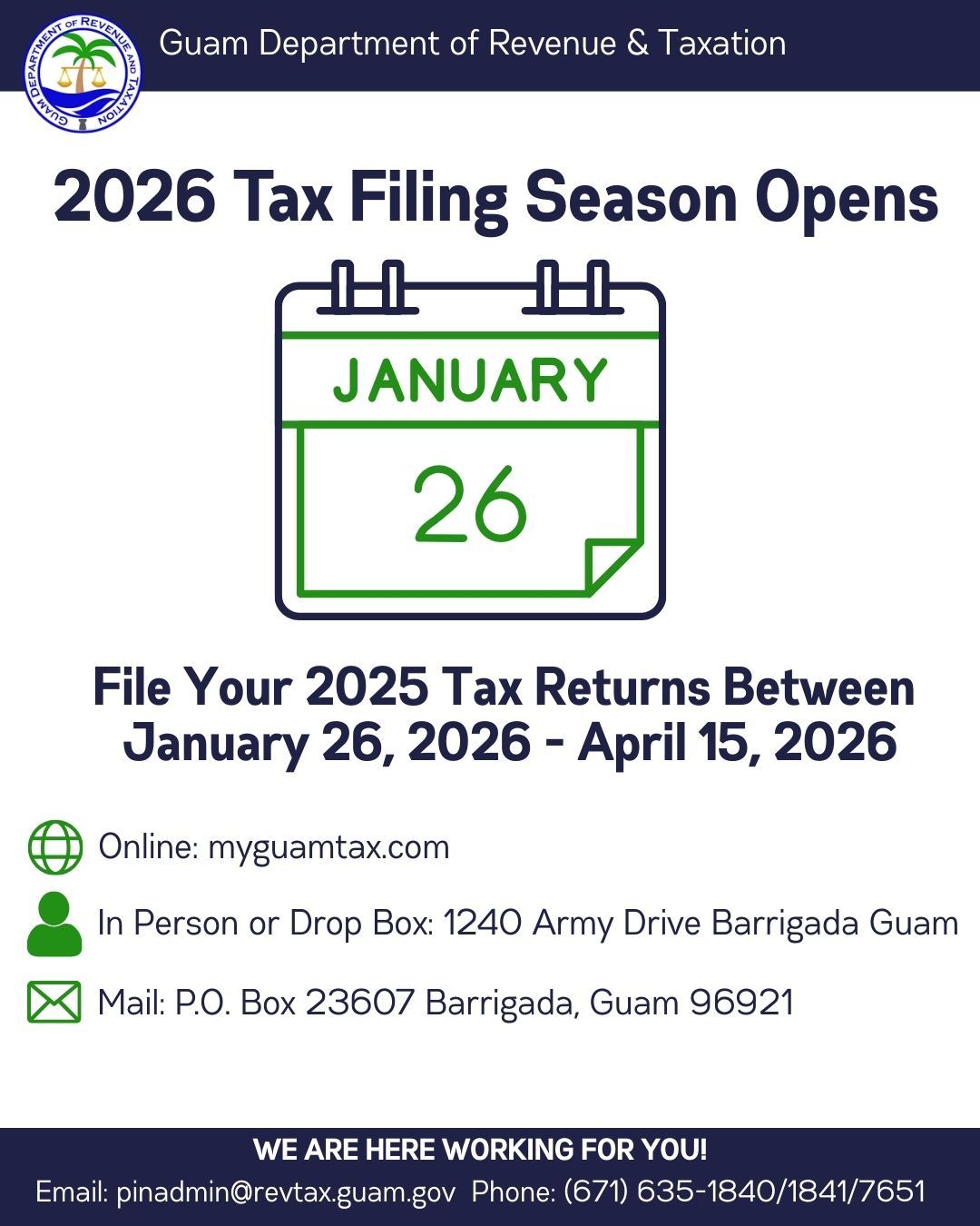 2026 tax filing season opens on January 26