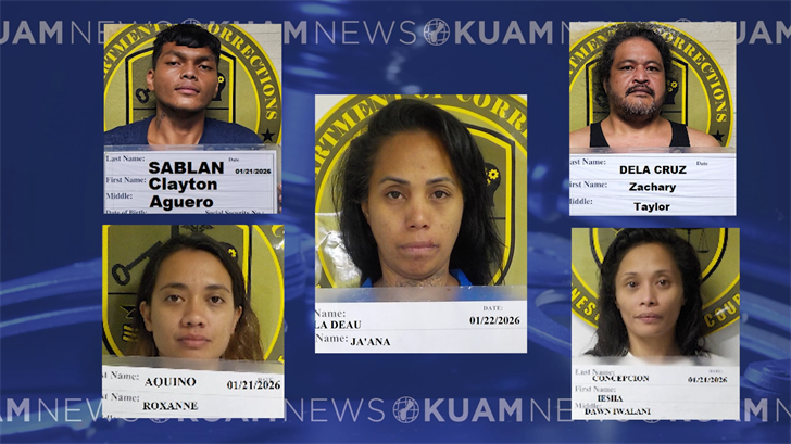 Five arrested in Mangilao drug raid