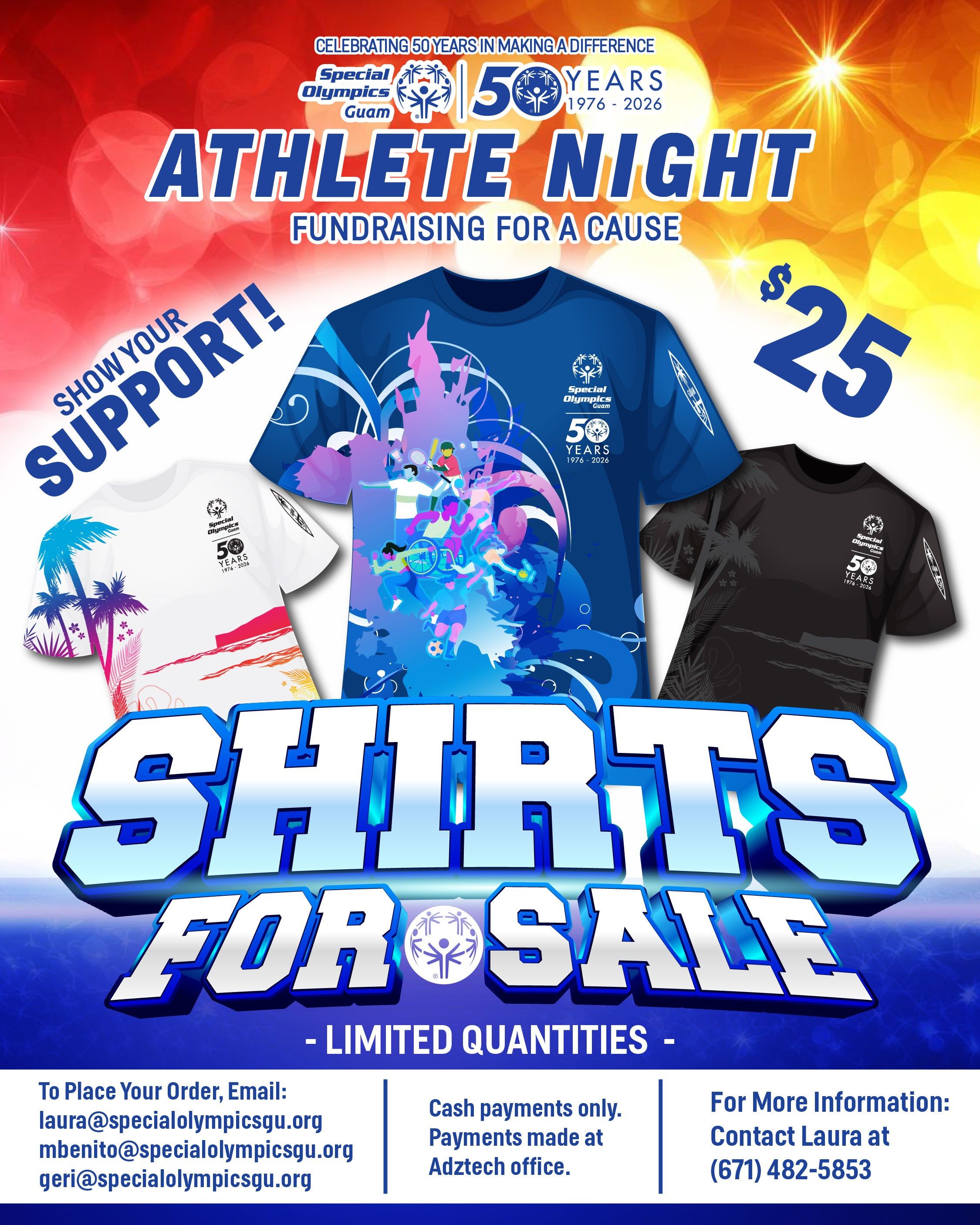 Special Olympics Guam Athlete Night shirts now on sale